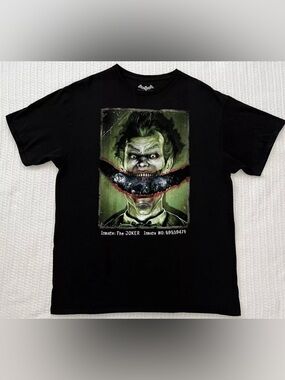 The Joker Arkham Asylum Inmate T-Shirt Black XXL 2XL NWOT vintage